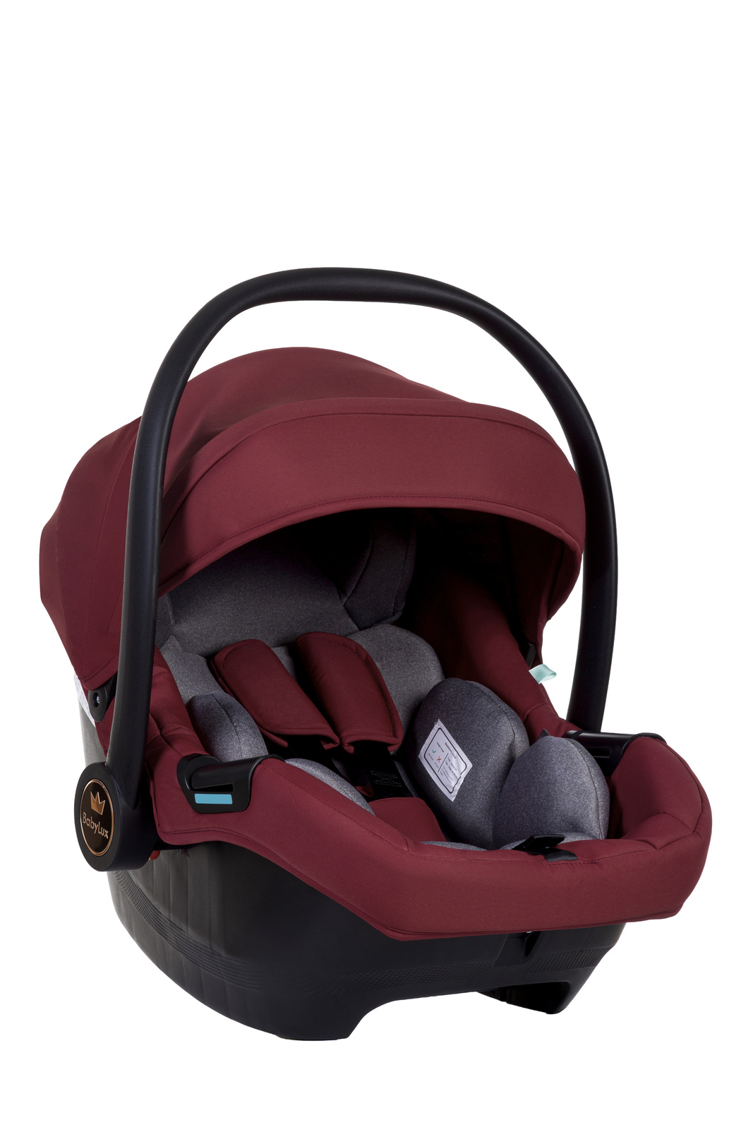 Cadeiras Tiesto R129 ISOFIX Cadeira auto para bebé vermelha e cinza com alça preta e base preta