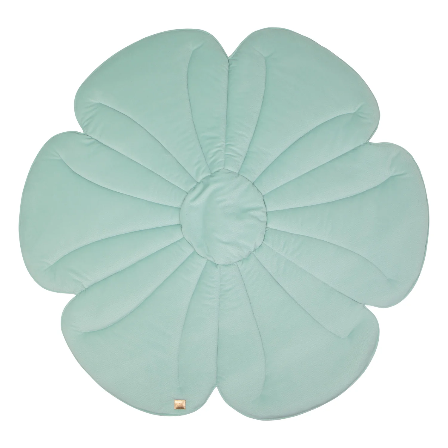 Tapete de Veludo FLOR Tapete ou almofada verde-água em forma de flor com pétalas almofadadas