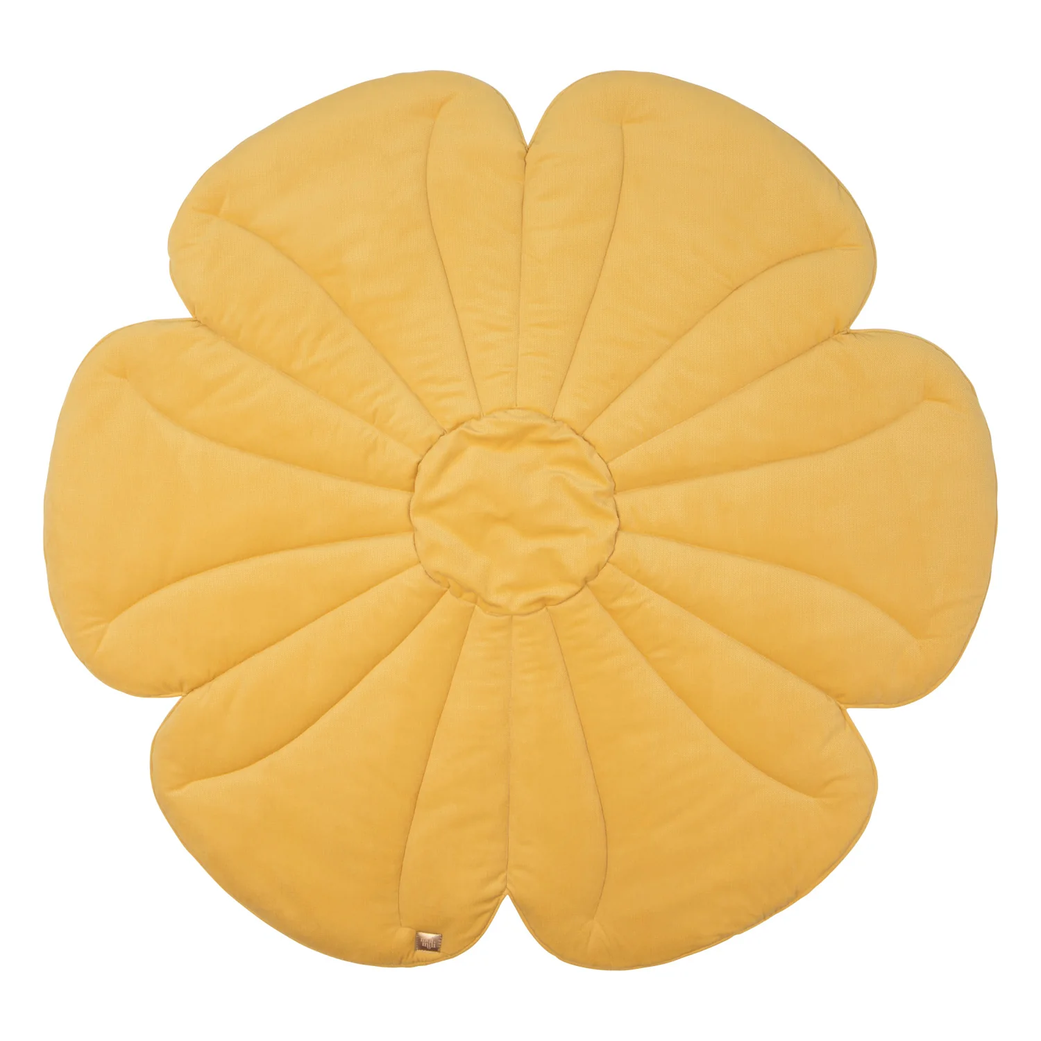 Tapete de Veludo FLOR Almofada decorativa em forma de flor amarelo mostarda