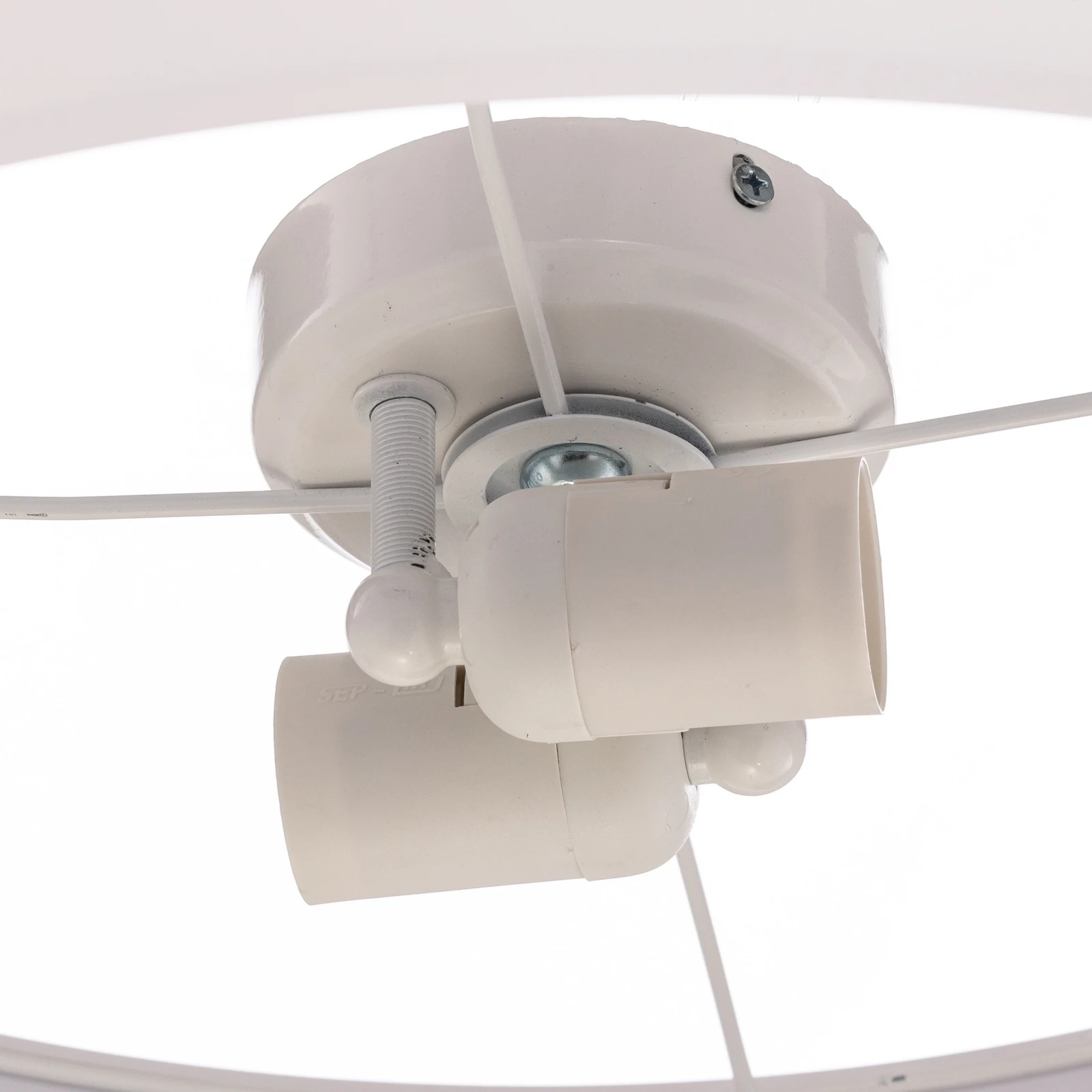 Candeeiro Plafon PRINCESA - Sweet Dreams Luz LED branca com suporte redondo de teto e parte cilíndrica em metal branco