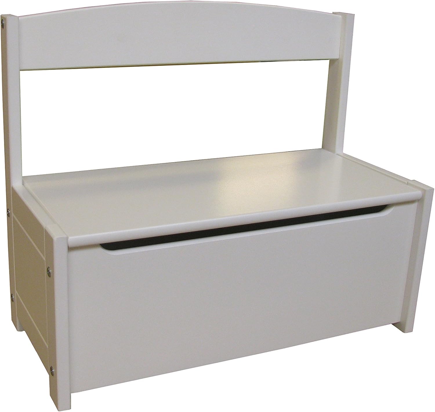 Conjunto Infantil MATILDE – Mesa, Cadeiras e Banco com Arrumação Banco de madeira branca com gaveta e encosto