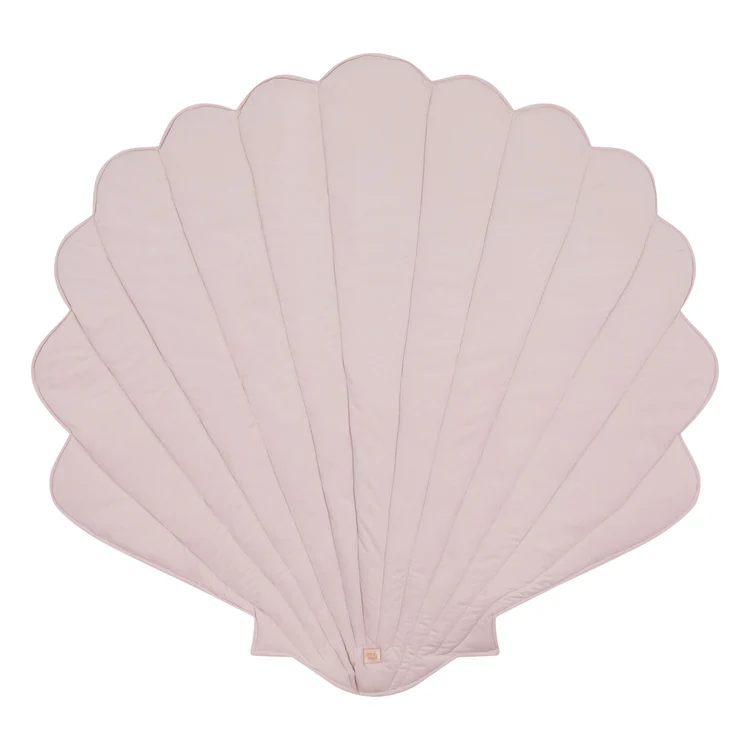 Tapete Veludo CONCHA Colcha rosa claro em forma de concha para bebé
