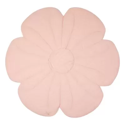 Almofada rosa claro em forma de flor com cinco pétalas