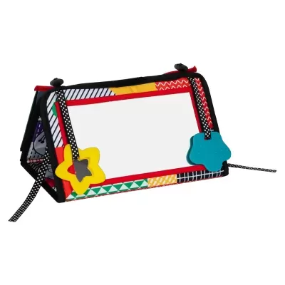 Brinquedo infantil tenda colorida com espelho e brinquedos pendurados