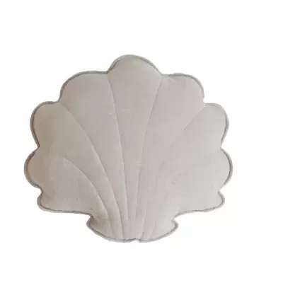 Almofada em forma de concha bege