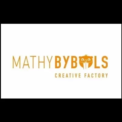 Logótipo MATHYBYBOLS CREATIVE FACTORY com coruja estilizada