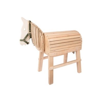 Escultura decorativa em madeira em forma de cavalo