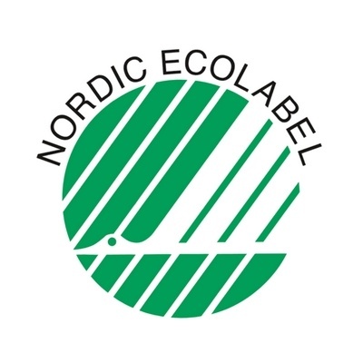 Logótipo Nordic Ecolabel com linhas verdes e texto