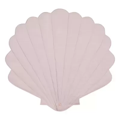 Colcha rosa claro em forma de concha para bebé