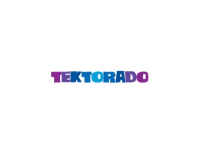 Logo TEKTORADO em roxo e azul sobre fundo branco