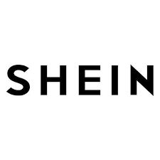 Logotipo preto da SHEIN em fundo branco