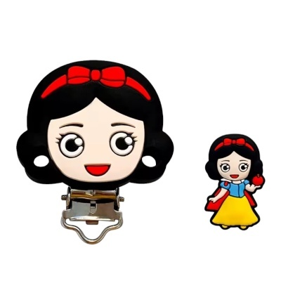 Acessórios infantis da Branca de Neve com clipe e figura colorida