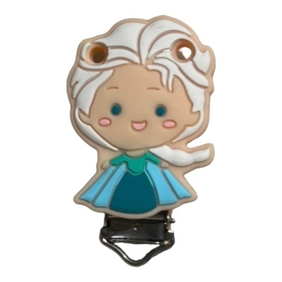 Clips prendedor em silicone com personagem animada azul