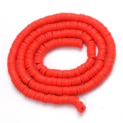 Colar ou pulseira de discos vermelhos pequenos