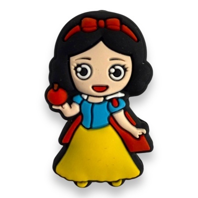 Figura de borracha da Branca de Neve com maçã
