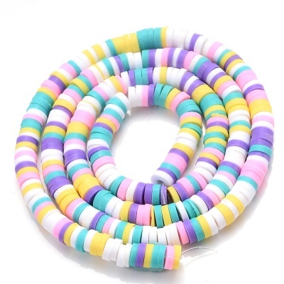 colar ou pulseira colorida em discos de borracha ou silicone