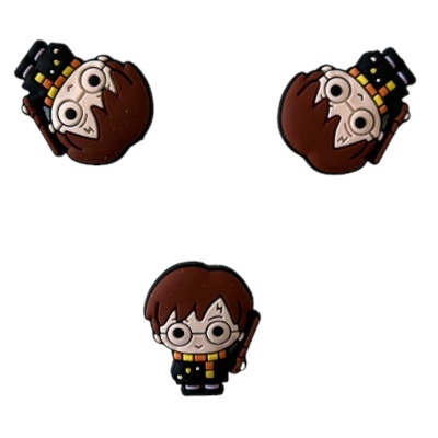 Ímanes de personagem estilizada com varinha mágica