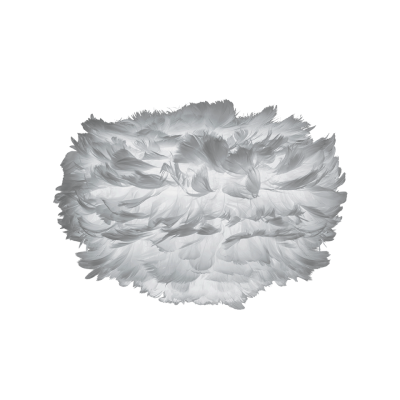 Luminária de teto branca com penas