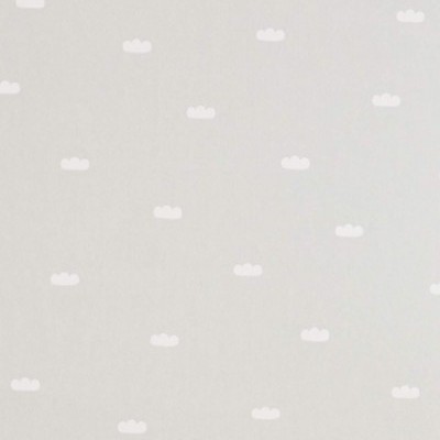 Papel de parede cinzento claro com padrão de nuvens brancas