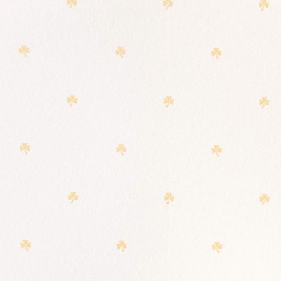 Papel de parede branco com pequenos padrões dourados em forma de trevo