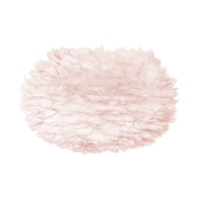 Almofada redonda rosa clara de penas macias