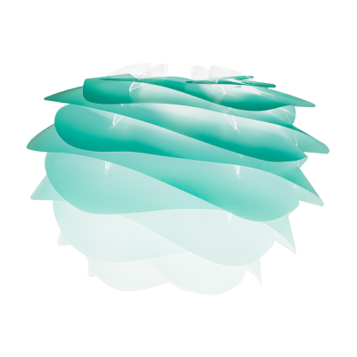 Lustre moderno em vidro esverdeado com design em camadas onduladas