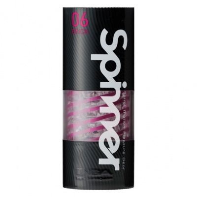 Pó compacto cor 06 Brick da marca Spink em embalagem preta com detalhes rosa