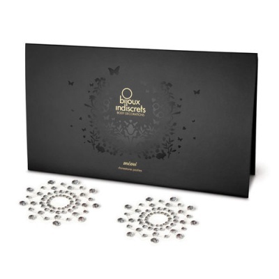 Conjunto Bijoux Indiscrets Mini com pedras brilhantes e embalagem preta