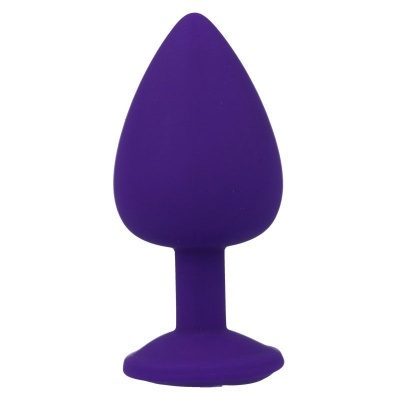 Plug anal de silicone roxo com base larga