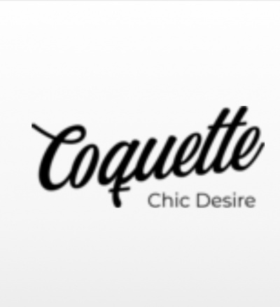 Logótipo Coquette Chic Desire sobre fundo branco