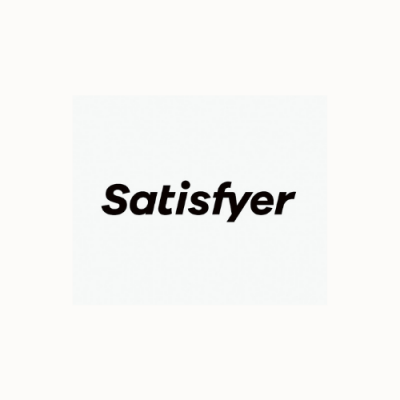 Logo Satisfyer em preto num fundo branco