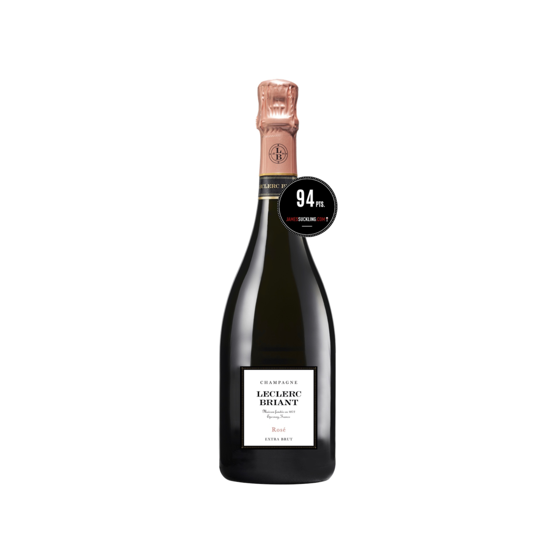 Champagne Leclerc Briant Rosé - Extra Brut Garrafas de champanhe Leclerc Briant Rosé Extra Brut com selo 94 PTS.