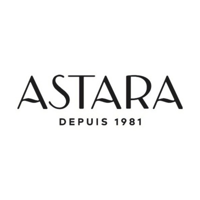 Logotipo ASTARA preto sobre fundo branco com texto DEPUIS 1981