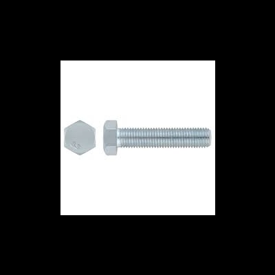 Parafuso hexagonal metálico prateado com marcação 4.8