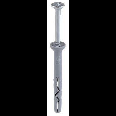 Espaçador de parede com parafuso e corpo plástico cinzento