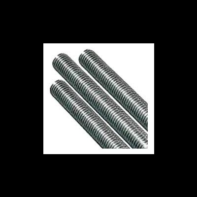 Três barras roscadas metálicas