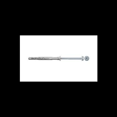 Parafuso metálico com ancoragem de plástico cinzento