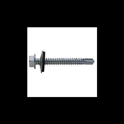 Parafuso auto-roscante metálico com arruela preta