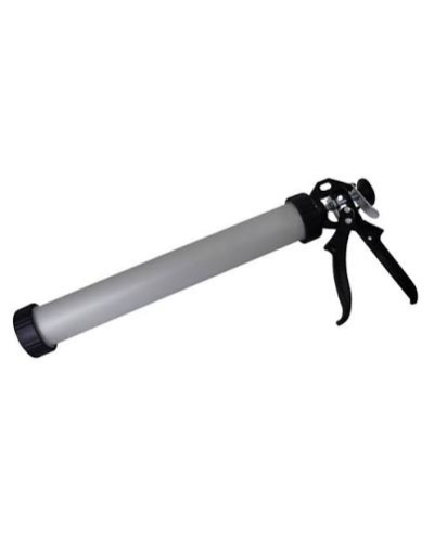 Pistola aplicadora de silicone cinzenta e preta