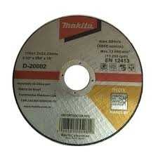 Disco de corte Makita D-20020 115x1,2x22,23mm com certificação EN 12413