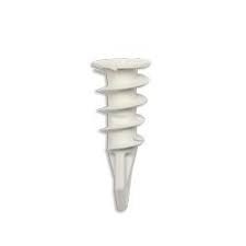 Suporte branco com prateleiras em espiral de plástico