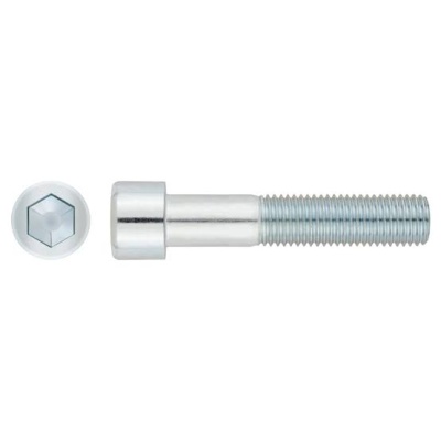 Parafuso cilíndrico com cabeça hexagonal em inox e rosca metálica
