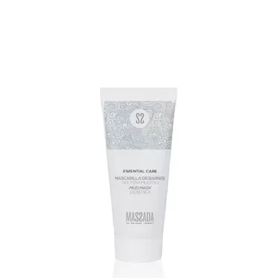Tubo branco rotulado com máscara facial de barro do Mar Morto