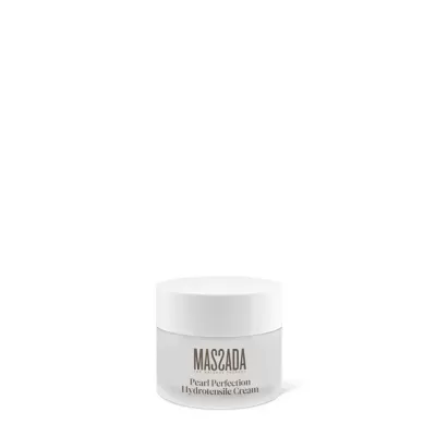 Pote branco de creme Massada Pearl Perfection Hydrotensilc