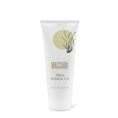 Gel Algae Reducer Gel da MASSADA em tubo branco com design minimalista