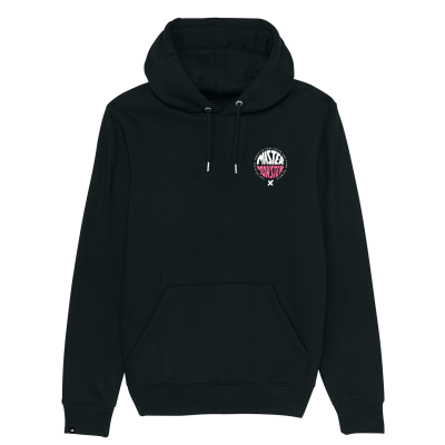 Sweatshirt preta com capuz e logotipo Mister Monster no peito
