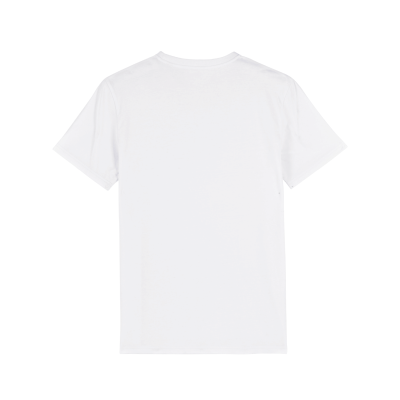 T-shirt branca de manga curta vista de trás