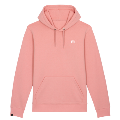 Sweatshirt rosa claro com capuz e bolso canguru