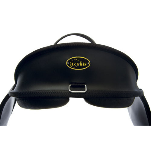 Sela preta da marca Lexhis com logo amarelo