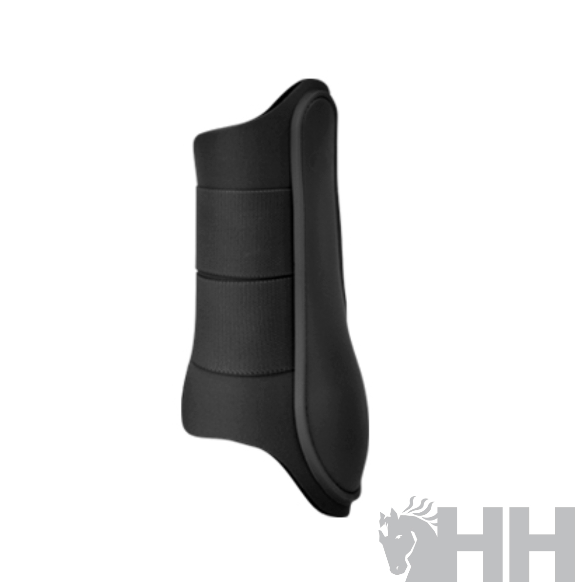 Protetor anatómico preto com textura e três faixas horizontais